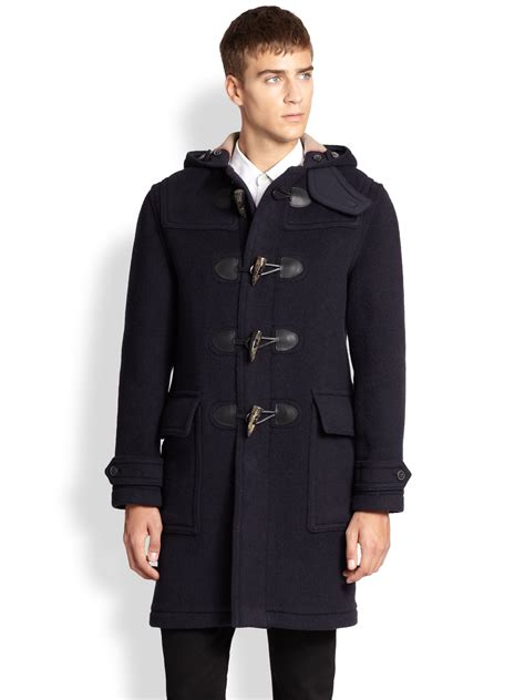 burberry duffle coat blue